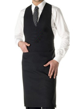 Professional Black V-Neck Apron